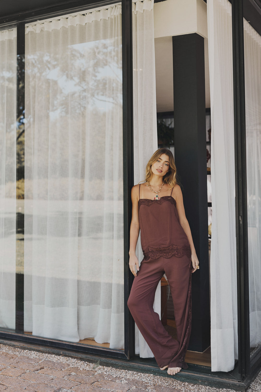 Calça Renda Chocolate